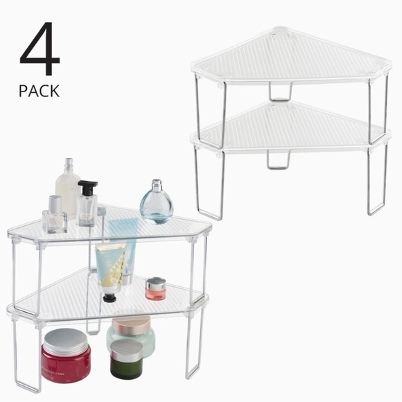 NWT MDesigns Four Tier Acrylic Corner Shelves - Picture 8 of 9
